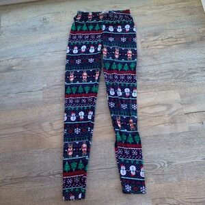 Christmas holiday festive leggings size S